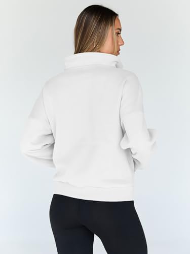 Trendy Queen Womens Sweatshirts Quarter Half Zip Pullover Oversized Hoodies Fall Fashion 2025 Winter Fleece Jackets Sweaters