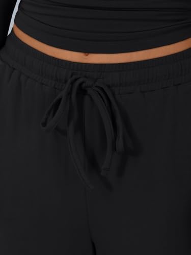 Trendy Queen Women's 2 Piece Matching Lounge Sets Long Sleeve Henley Neck Slightly Crop Top Wide Leg Pants Casual Sweat Suit