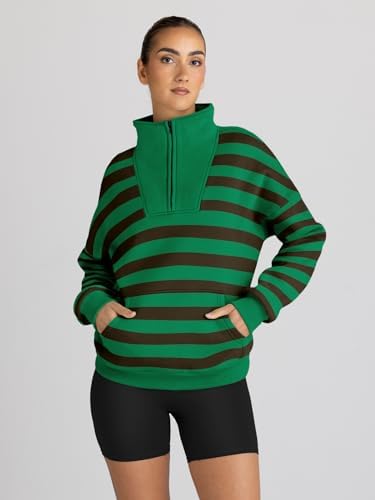 Trendy Queen Womens Sweatshirts Quarter Half Zip Pullover Oversized Hoodies Fall Fashion 2025 Winter Fleece Jackets Sweaters