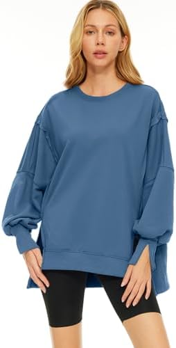 Trendy Queen Womens Oversized Sweatshirts Hoodies Crewneck Shirts Fall Outfits Teen Girls Y2k Winter Clothes