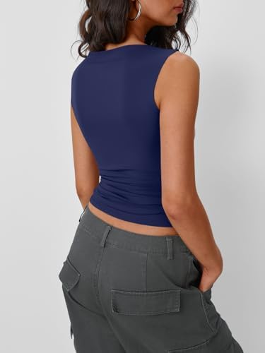 Trendy Queen Women Going Out Summer Tank Tops Spring Casual Basic Cute 2025 Sleeveless Shirt Vacation Fashion Outfit Clothes