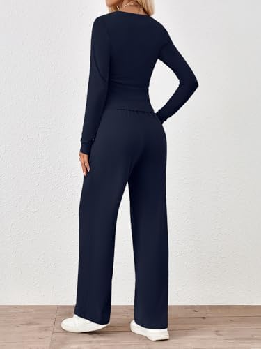 Trendy Queen 2 Piece Lounge Sets for Women Fall Outfits 2025 Fashion Two Piece Sweatsuits Business Casual Outfits Clothes