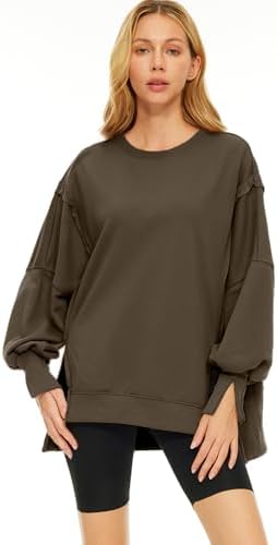 Trendy Queen Womens Oversized Sweatshirts Hoodies Crewneck Shirts Fall Outfits Teen Girls Y2k Winter Clothes