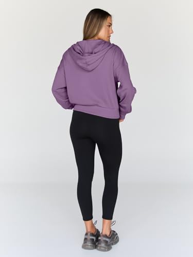 Trendy Queen Hoodies for Women Full Zip Up Cropped Sweatshirts Jackets Casual Comfy Gym Tops Fall Outfits Winter Clothes 2025