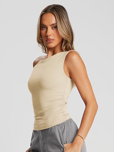 Trendy Queen Womens Summer Off The Shoulder Tops Going Out T Shirts Crop Tank Top Fashion Clothes Spring Outfits 2025