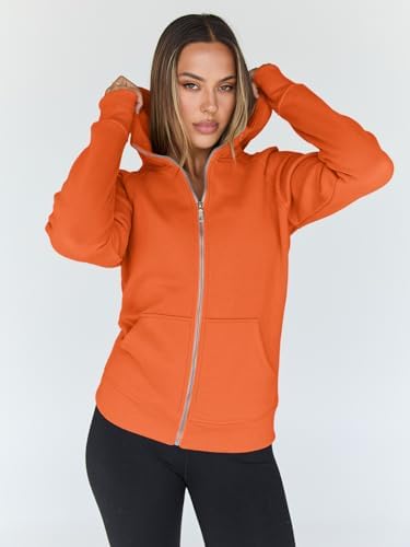 Trendy Queen Womens Zip Up Hoodies Fleece Jackets Oversized Sweatshirts Fall Fashion Outfits Sweaters Winter Clothes