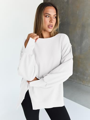 Trendy Queen Womens Oversized Sweatshirts Hoodies Crewneck Shirts Fall Outfits Teen Girls Y2k Winter Clothes