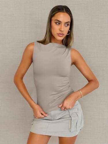 Trendy Queen Women Going Out Summer Tank Tops Spring Casual Basic Cute 2025 Sleeveless Shirt Vacation Fashion Outfit Clothes