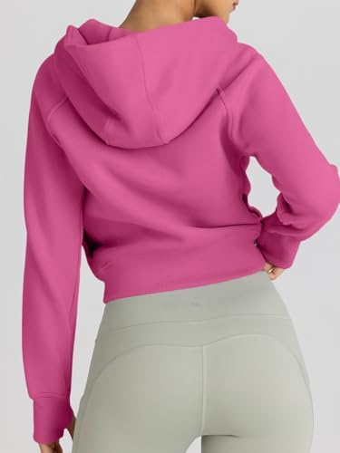 Trendy Queen Womens Zip Up Hoodies Jackets Cropped Sweatshirts Fleece Fall Outfits Casual Comfy Y2k Tops Winter Clothes 2025