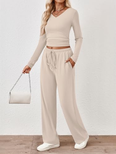 Trendy Queen 2 Piece Lounge Sets for Women Fall Outfits 2025 Fashion Two Piece Sweatsuits Business Casual Outfits Clothes
