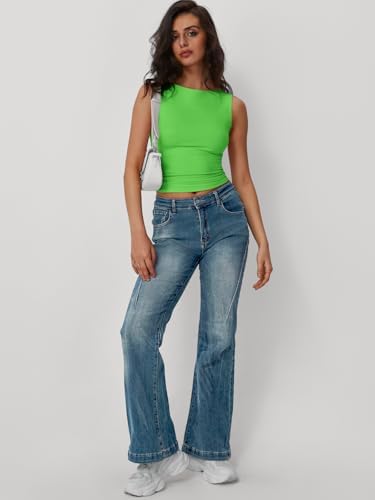 Trendy Queen Women Going Out Summer Tank Tops Spring Casual Basic Cute 2025 Sleeveless Shirt Vacation Fashion Outfit Clothes