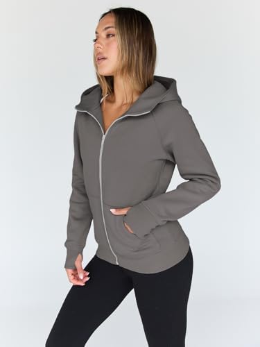 Trendy Queen Womens Zip Up Hoodies Fleece Jackets Oversized Sweatshirts Fall Fashion Outfits Sweaters Winter Clothes