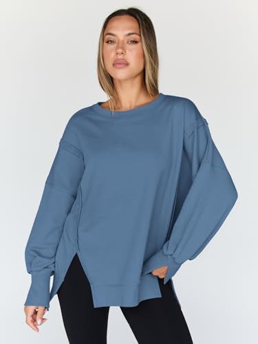 Trendy Queen Womens Oversized Sweatshirts Hoodies Crewneck Shirts Fall Outfits Teen Girls Y2k Winter Clothes