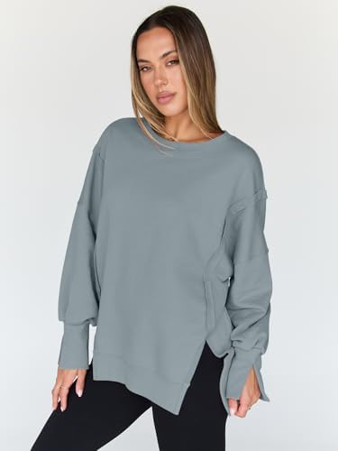 Trendy Queen Womens Oversized Sweatshirts Hoodies Crewneck Shirts Fall Outfits Teen Girls Y2k Winter Clothes