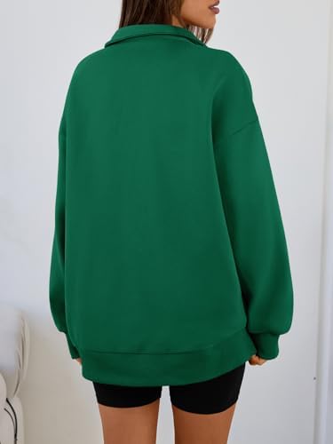 Trendy Queen Womens Oversized Sweatshirts Fall Sweaters Fashion Hoodies Half Zip Pullover Long Sleeve Shirts Clothes