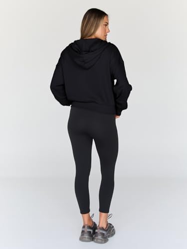 Trendy Queen Hoodies for Women Full Zip Up Cropped Sweatshirts Jackets Casual Comfy Gym Tops Fall Outfits Winter Clothes 2025