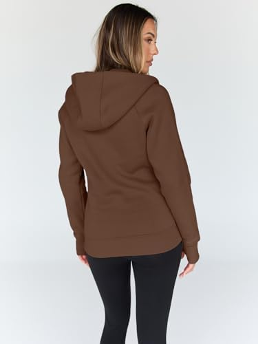 Trendy Queen Womens Zip Up Hoodies Fleece Jackets Oversized Sweatshirts Fall Fashion Outfits Sweaters Winter Clothes