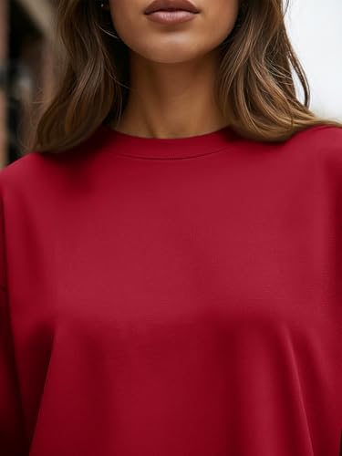 Trendy Queen Womens Oversized Long Sleeve T Shirts 2025 Basic Crewneck Tee Fall Tops Casual Workout Y2K Clothes