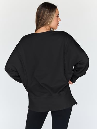 Trendy Queen Womens Oversized Sweatshirts Hoodies Crewneck Shirts Fall Outfits Teen Girls Y2k Winter Clothes