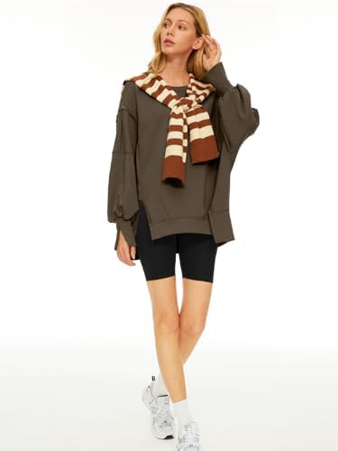 Trendy Queen Womens Oversized Sweatshirts Hoodies Crewneck Shirts Fall Outfits Teen Girls Y2k Winter Clothes