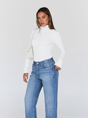 Trendy Queen Women's Turtleneck Long Sleeve Shirts Fall Fashion Basic Thermal Underwear Tops Winter Clothes 2025