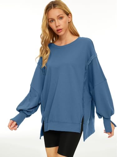 Trendy Queen Womens Oversized Sweatshirts Hoodies Crewneck Shirts Fall Outfits Teen Girls Y2k Winter Clothes