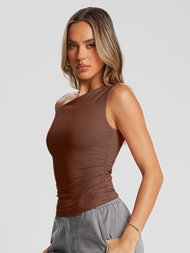 Trendy Queen Womens Summer Off The Shoulder Tops Going Out T Shirts Crop Tank Top Fashion Clothes Spring Outfits 2025