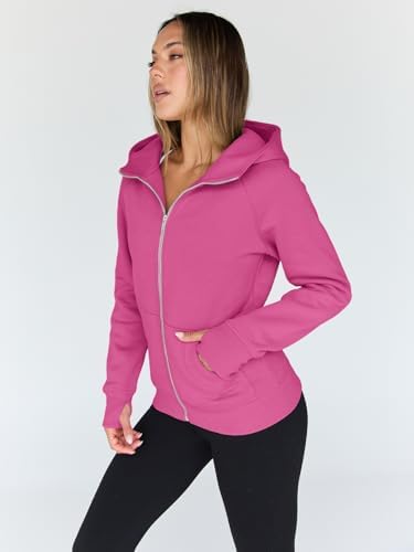 Trendy Queen Womens Zip Up Hoodies Fleece Jackets Oversized Sweatshirts Fall Fashion Outfits Sweaters Winter Clothes