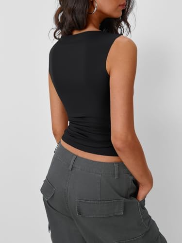 Trendy Queen Women Going Out Summer Tank Tops Spring Casual Basic Cute 2025 Sleeveless Shirt Vacation Fashion Outfit Clothes