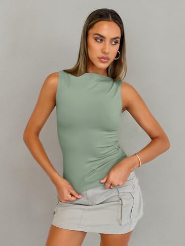 Trendy Queen Women Going Out Summer Tank Tops Spring Casual Basic Cute 2025 Sleeveless Shirt Vacation Fashion Outfit Clothes