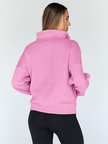 Trendy Queen Womens Sweatshirts Quarter Half Zip Pullover Oversized Hoodies Fall Fashion 2025 Winter Fleece Jackets Sweaters