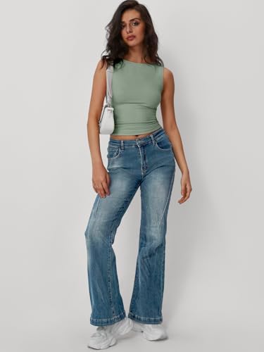 Trendy Queen Women Going Out Summer Tank Tops Spring Casual Basic Cute 2025 Sleeveless Shirt Vacation Fashion Outfit Clothes