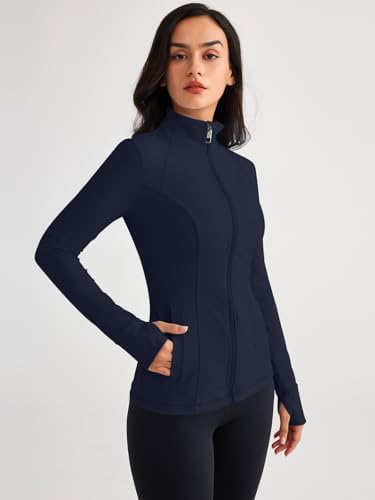 Trendy Queen Womens Lightweight Zip Up Jackets 2025 Athletic Hoodies Fall Gym Shirts Running Workout Clothes with Pocket