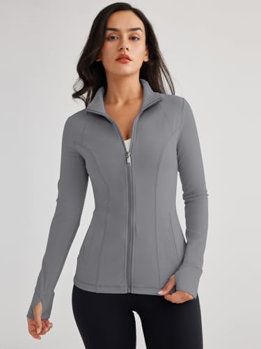 Trendy Queen Womens Lightweight Zip Up Jackets 2025 Athletic Hoodies Fall Gym Shirts Running Workout Clothes with Pocket