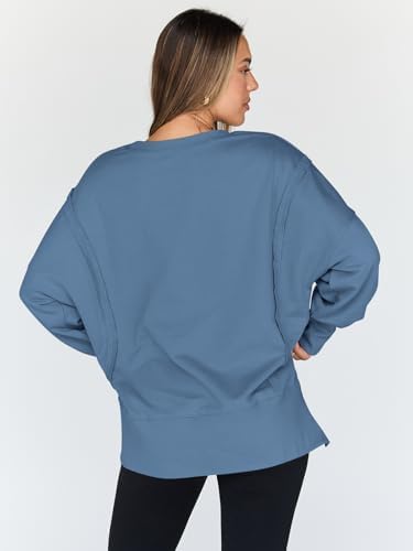 Trendy Queen Womens Oversized Sweatshirts Hoodies Crewneck Shirts Fall Outfits Teen Girls Y2k Winter Clothes