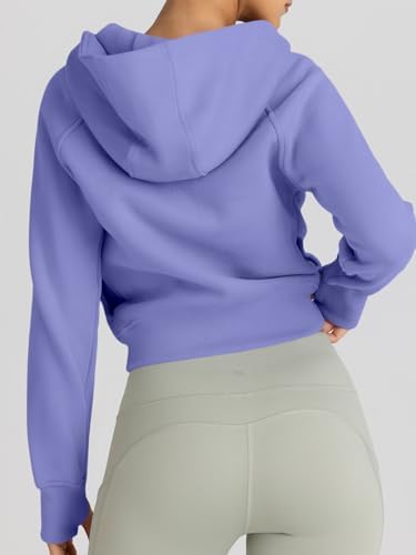 Trendy Queen Womens Zip Up Hoodies Jackets Cropped Sweatshirts Fleece Fall Outfits Casual Comfy Y2k Tops Winter Clothes 2025