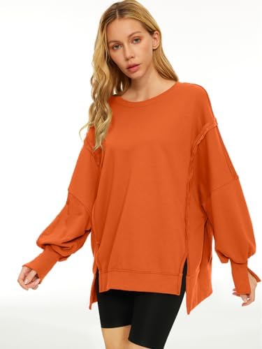 Trendy Queen Womens Oversized Sweatshirts Hoodies Crewneck Shirts Fall Outfits Teen Girls Y2k Winter Clothes