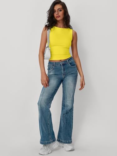 Trendy Queen Women Going Out Summer Tank Tops Spring Casual Basic Cute 2025 Sleeveless Shirt Vacation Fashion Outfit Clothes