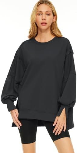 Trendy Queen Womens Oversized Sweatshirts Hoodies Crewneck Shirts Fall Outfits Teen Girls Y2k Winter Clothes