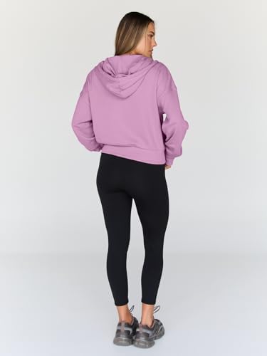 Trendy Queen Hoodies for Women Full Zip Up Cropped Sweatshirts Jackets Casual Comfy Gym Tops Fall Outfits Winter Clothes 2025