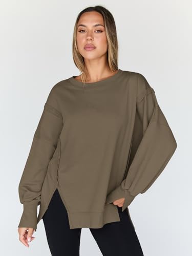 Trendy Queen Womens Oversized Sweatshirts Hoodies Crewneck Shirts Fall Outfits Teen Girls Y2k Winter Clothes