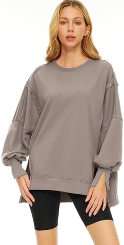 Trendy Queen Womens Oversized Sweatshirts Hoodies Crewneck Shirts Fall Outfits Teen Girls Y2k Winter Clothes