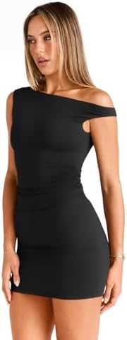 Trendy Queen Womens Mini Summer Dresses 2025 Going Out Off The Shoulder Bodycon Sexy Party Club Spring Fashion Outfits