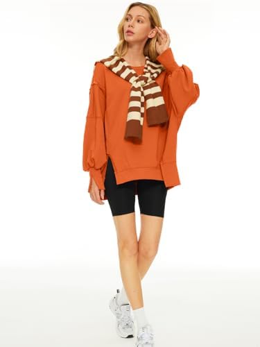 Trendy Queen Womens Oversized Sweatshirts Hoodies Crewneck Shirts Fall Outfits Teen Girls Y2k Winter Clothes