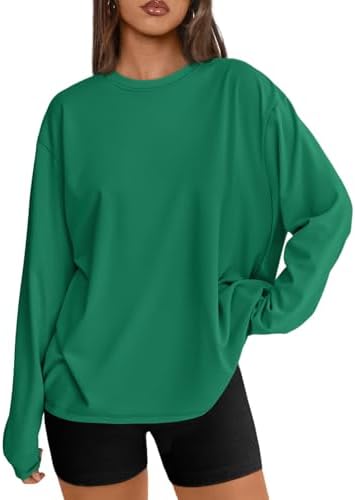 Trendy Queen Womens Oversized Long Sleeve T Shirts 2025 Basic Crewneck Tee Fall Tops Casual Workout Y2K Clothes