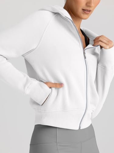 Trendy Queen Womens Zip Up Hoodies Jackets Cropped Sweatshirts Fleece Fall Outfits Casual Comfy Y2k Tops Winter Clothes 2025