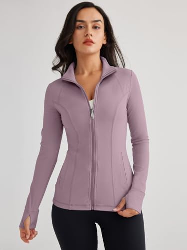 Trendy Queen Womens Lightweight Zip Up Jackets 2025 Athletic Hoodies Fall Gym Shirts Running Workout Clothes with Pocket