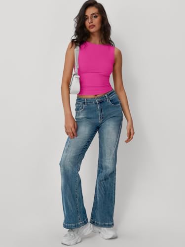 Trendy Queen Women Going Out Summer Tank Tops Spring Casual Basic Cute 2025 Sleeveless Shirt Vacation Fashion Outfit Clothes