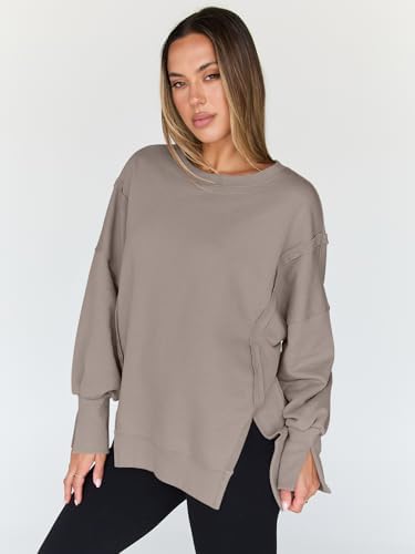 Trendy Queen Womens Oversized Sweatshirts Hoodies Crewneck Shirts Fall Outfits Teen Girls Y2k Winter Clothes