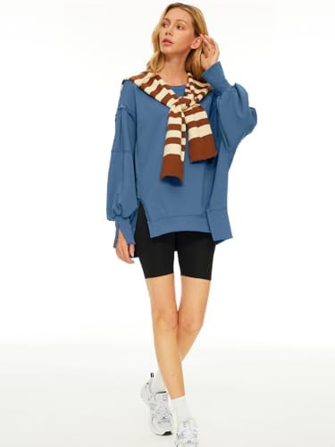 Trendy Queen Womens Oversized Sweatshirts Hoodies Crewneck Shirts Fall Outfits Teen Girls Y2k Winter Clothes